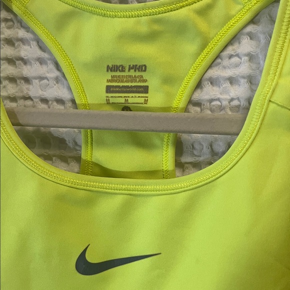 Nike Neon Yellow Racerback Sports Bra - Picture 2 of 3